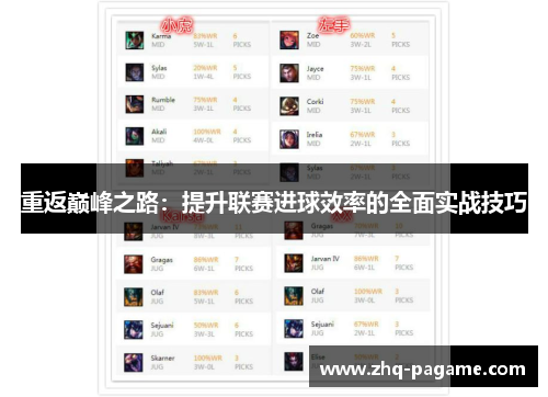 重返巅峰之路：提升联赛进球效率的全面实战技巧